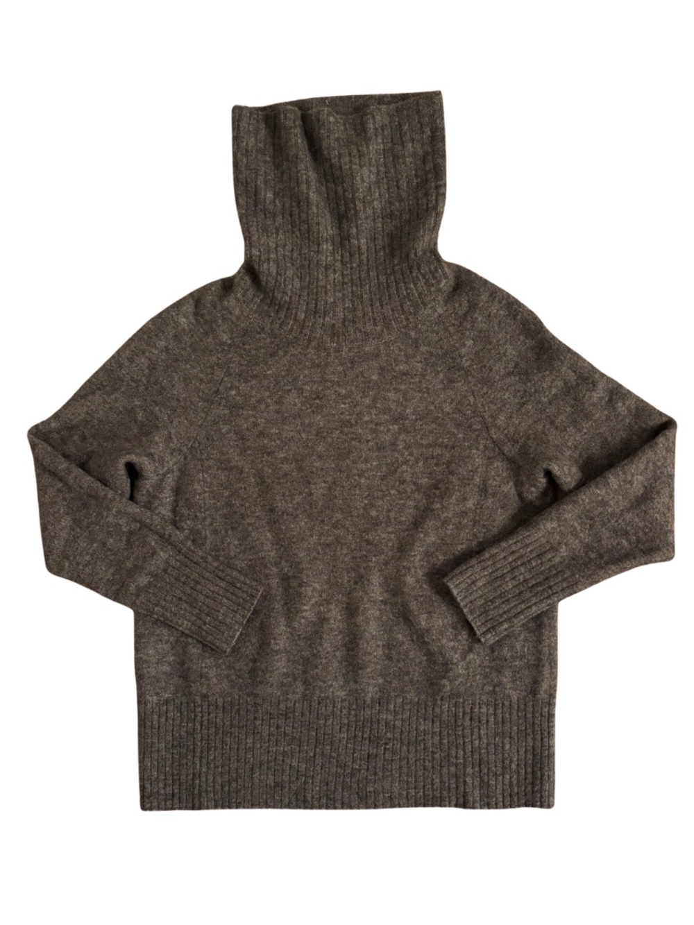 Babaton Ribbed Turtleneck Sweater - Dark Brown
